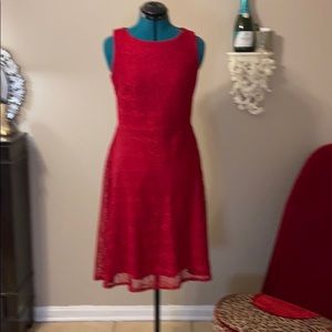 Donnie and Nicole red short dress